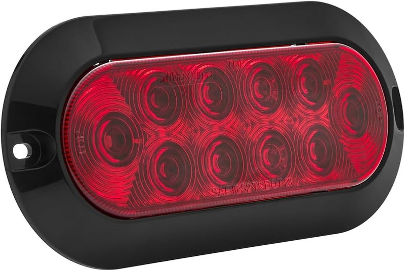 Maxxima 6" Oval Red Back-Up Lamp for Trucks and Heavy Duty - Image 1